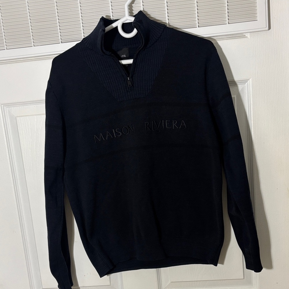 Men's Black Sweater Madison Riviera